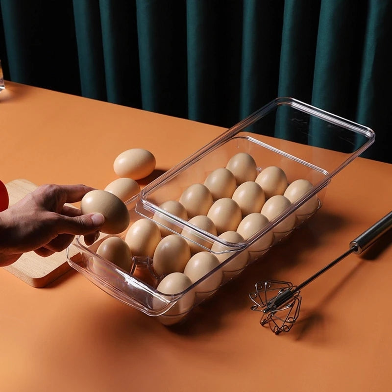 MULTIPLE GRIDS EGG STORAGE BOX WITH LID
